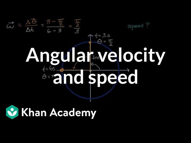 Angular velocity and speed | Uniform circular motion and gravitation | AP Physics 1 | Khan Academy