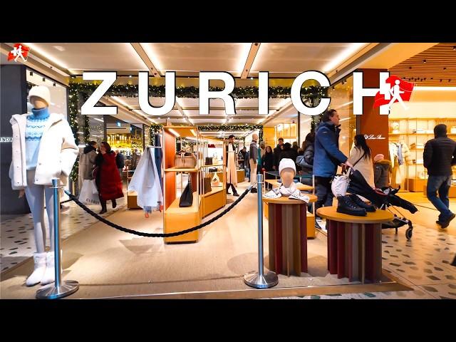 Zurich, Switzerland  Luxury Shopping Walking Tour on Bahnhofstrasse 