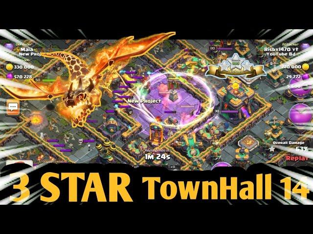 How to 3 star TownHall 14 with TownHall 13 //#clashofclans #Risby1470 #cocbangladesh