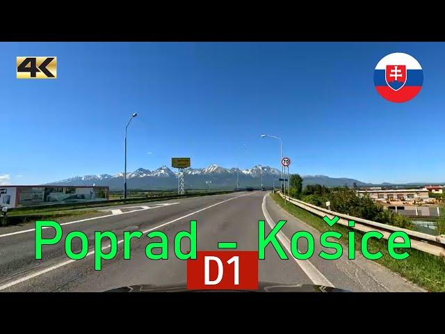 Driving on D1 motorway in Slovakia from Poprad to Košice | spring 2024 | 4K