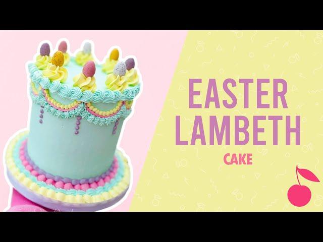 Vintage Piping Easter Lambeth Cake | How to | Cherry School | Easter Cake