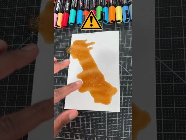 The Secret To Drawing Spilled Art Effect !  #art #drawing #shorts