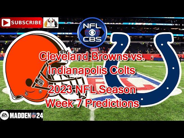 Cleveland Browns vs. Indianapolis Colts | 2023 NFL Season Week 7 | Predictions Madden NFL 24