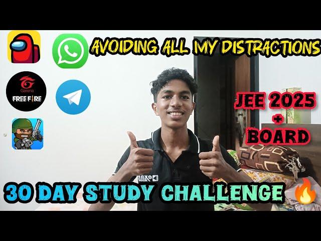 Avoiding all my distractions and started studying for 30 days | 30 day study challenge| JEE + board