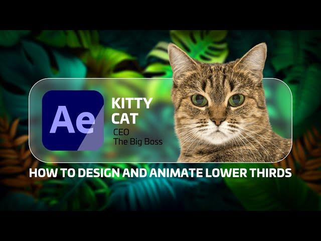 How to Design and Animate Lower Thirds. Adobe After Effects Tutorial