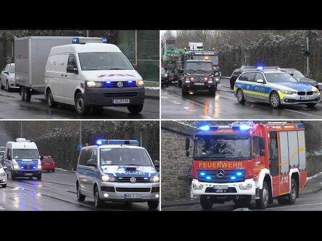 [Gasleck löst Explosion aus] Einsatzfahrten zu Großeinsatz in Stolbergs Innenstadt