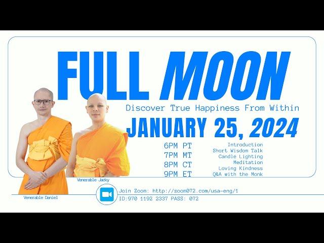 Full Moon Meditation - Discover True Happiness From Within ( JANUARY 25 , 2024 )