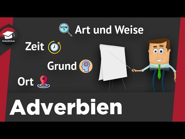 Adverbien einfach erklärt - Begriffserklärung, Arten von Adverbien - Zusammenfassung Adverbien!