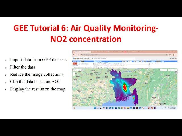 Google Earth Engine Tutorial 6: Air Quality Monitoring using Remote Sensing Techniques