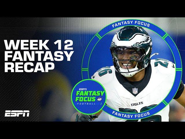 Week 12 Recap + Studs and Duds | Fantasy Focus 