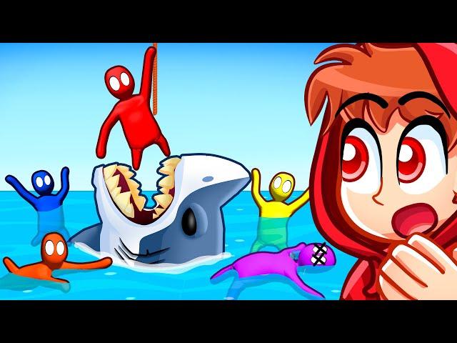 7 Friends vs 1 SHARK (Gang Beasts)