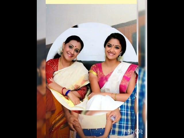 Keerthi Suresh with her mother #South Indian actress