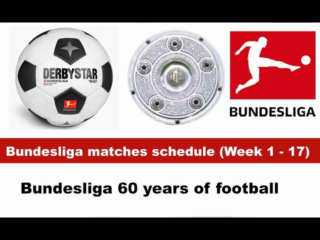 Bundesliga  Fixtures schedule 2023-2024 ( 1-17 )