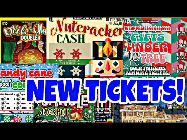 NEW PA LOTTERY CHRISTMAS HOLIDAY SCRATCH OFF TICKETS! ##scratchers #lottery #scratchofftickets