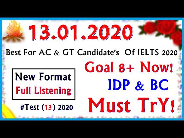 IELTS LISTENING PRACTICE TEST 2020 WITH ANSWERS | 13.01.2020