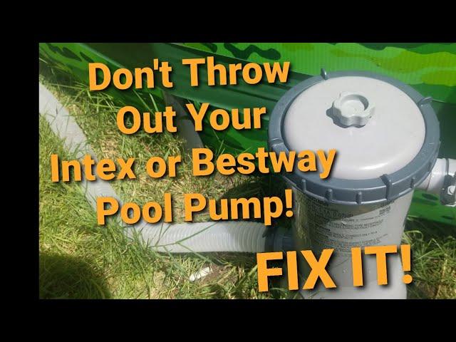 Don't Throw Out a Cheap Intex or Bestway Flowclear Pool Filter Pump! Also Saluspa Impeller Fix