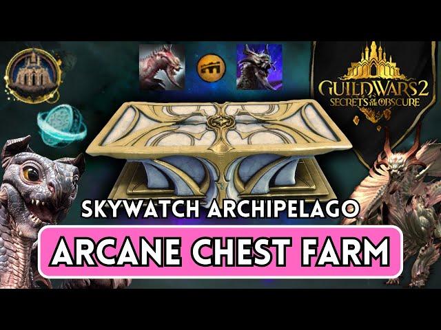 Greater Arcane Chest Farm Locations in Skywatch Archipelago | Guild Wars 2 | Secrets of the Obscure