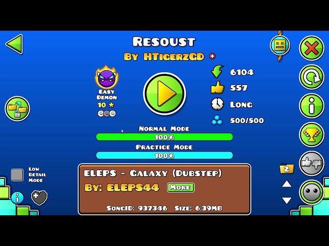 Geometry Dash | Resoust (Demon) (2 Coins) (full level) {HaPpY NeW YeAr}