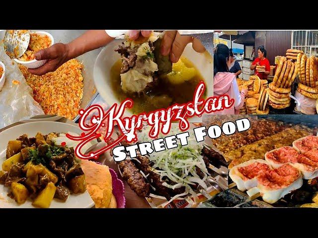 Kyrgyzstan street food tour/kebab,shashlik,shorpo,uzbik pulao/Best and cheapest street food bishkek