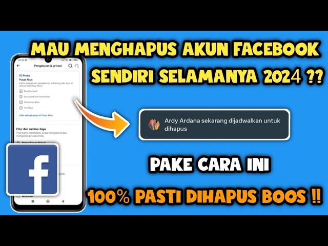 Cara menghapus Akun facebook selamanya 2024 | Hapus akun facebook permanen