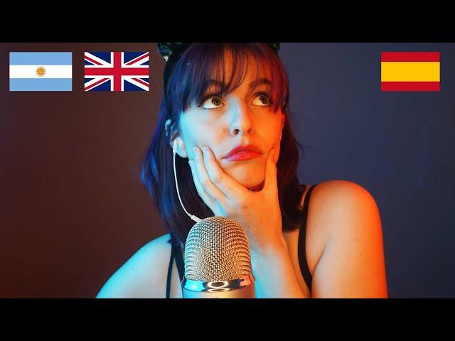 Whispering Argentinian, Spanish and English Words  | Bilingual ASMR | Hand Movements