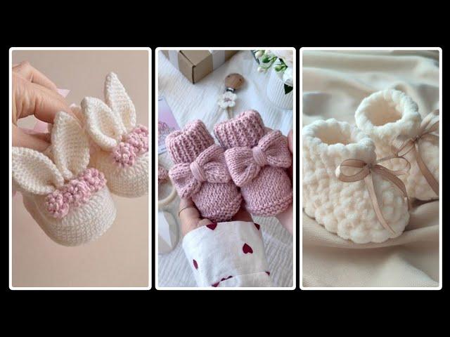 20+ Most beautiful Crochet Baby Booties ideas / Crochet Cuffed Booties / Crochet Winter Boots