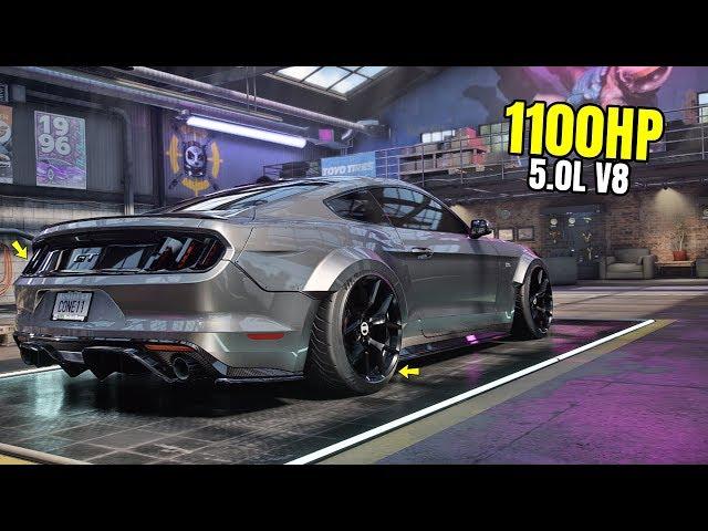 Need for Speed Heat Gameplay - 1100HP FORD MUSTANG GT RTR Customization | Max Build 400+