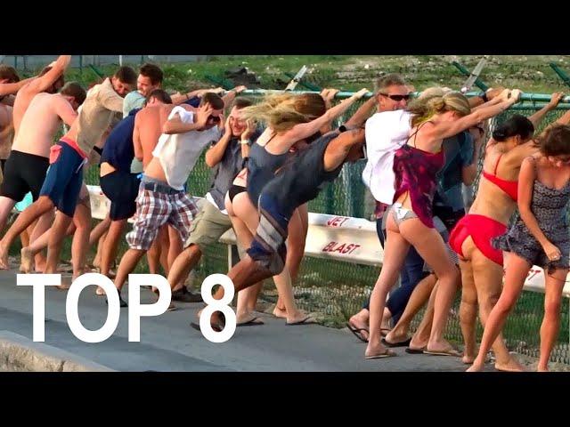 St. Maarten TOP 8 spectacular JET BLAST Challenge ranking with landings at Maho Beach Airport SXM