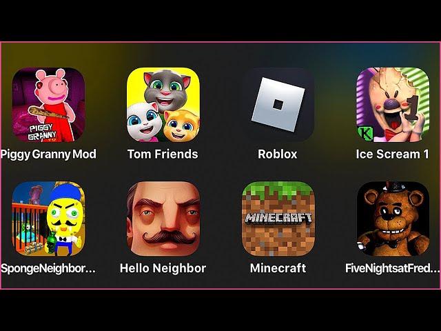 Five Nights at Freddys - MineCraft - Hello Neighbor - Ice Scream - Roblox - My Talking Tom & Friends