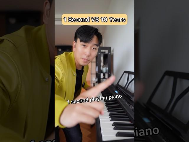 1 second vs 10 years playing piano #piano #aylex #beanie #chezile #pianocover #pianomusic