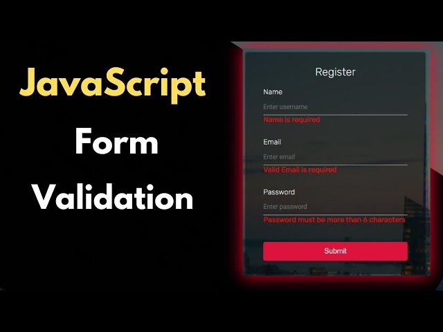 JavaScript Form Validation For Beginners