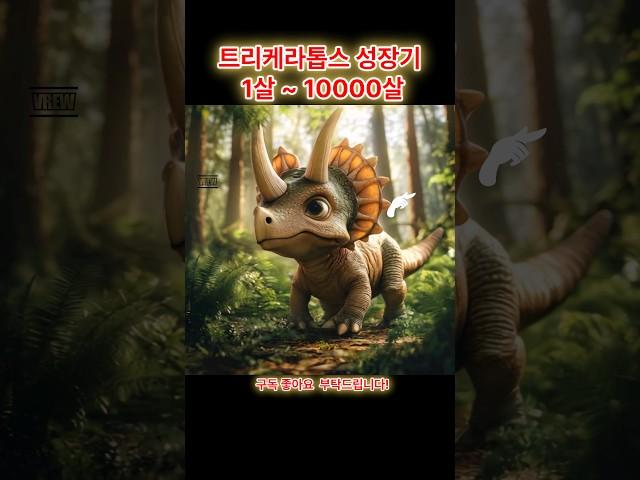 트리케라톱스 공룡 성장기  1살~10000살