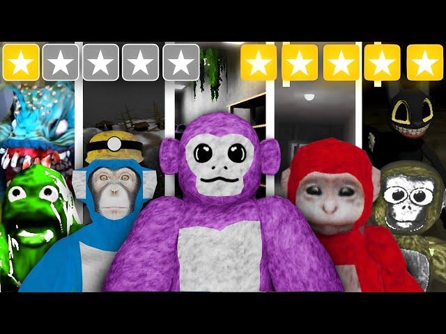 1 Star Vs 5 Star Gorilla Tag HORROR Games..