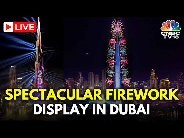 Dubai New Year 2025 LIVE: Fireworks Display at the Burj Khalifa, The World's Tallest Building | N18G