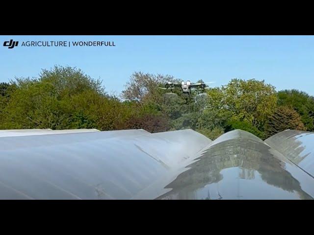 DJI Agras T50 Spraying Greenhouse in ON Canada| DJI AG Drone Distributor| Wonderfull Inc