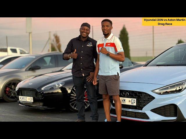 Hyundai i30N vs Aston Martin Vantage Drag Race | MrHowMuch vs Mumbo Repairs | 3 Races | Exhaust