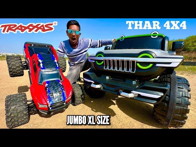 RC 4X4 Big Size Thar Vs Traxxas Xmaxx Car Unboxing & Fight - Chatpat toy tv