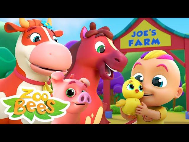 Old Farmer Joe Had A Farm | Joe's Farm Song For Kids | Nursery Rhymes and Baby Songs with Zoobees