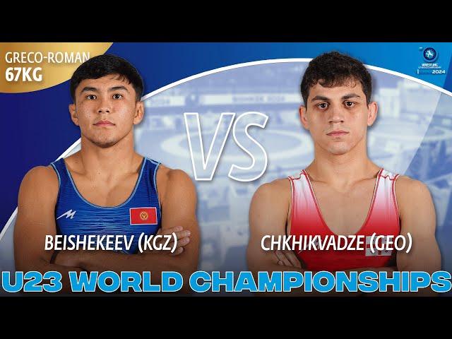 Razzak BEISHEKEEV (KGZ) vs. Diego CHKHIKVADZE (GEO) | 2024 U23 World C'ships | Gold Medal | GR 67Kg