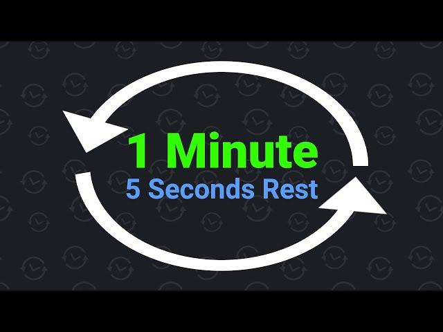 1 Minute Interval Timer with 5 Seconds Rest