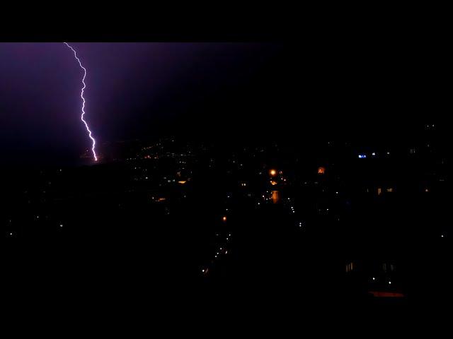 4K Rain Sounds | Nature Sounds | ASMR | Thunderstorm in Alanya, Turkey.