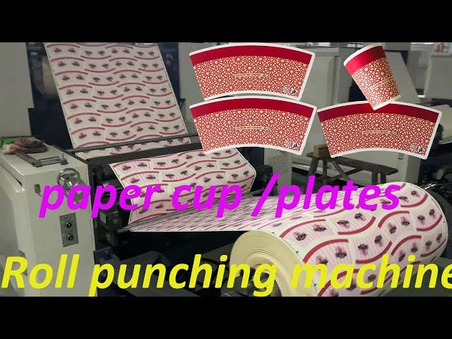 paper cup fan roll die punching machine ( 2021 BEST quality and speed !)