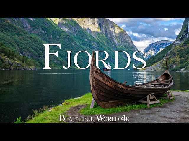 The Fjords 4K Drone Nature Film - Calming Piano Music - Amazing Nature