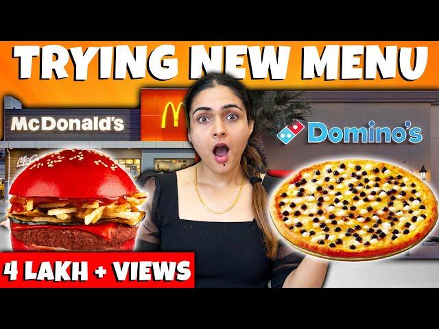 Eating Only NEW Items from Famous Food Brands  Foodie We Challenge