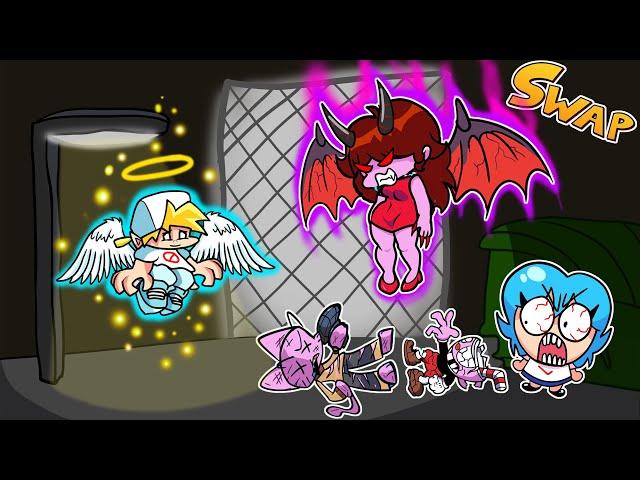 Boyfriend Dies But....? Angel Goodbye World | Swap FNF | Speedpaint.