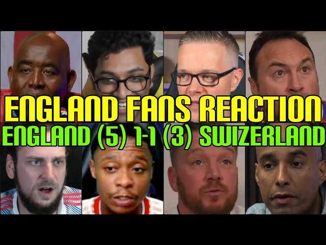 ENGLAND FANS REACTION TO ENGLAND (5)1-1(3) SWITZERLAND | FANS CHANNEL