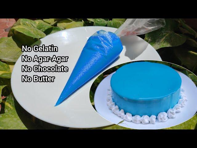 Mirror Glaze | 3 Ingredient mirror glaze recipe | Cake cream alternative | No gelatin, No Agar Agar