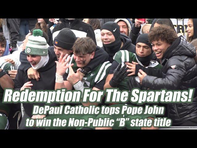 DePaul Catholic 33 Pope John 21 | Football | Non-Public B State Final | N. James Jr. 244 yds, 2 TDs!