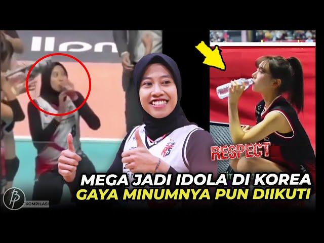 Fans Makin Kagum..! Cheerleader Red Sparks Ikuti Cara Minum Mega. Momen Respect Megawati Hangestri