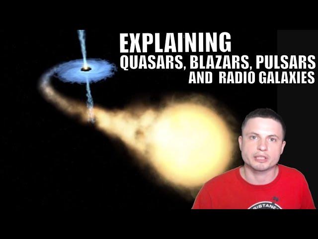 The Difference Between Quasars, Blazars, Pulsars and Radio Galaxies